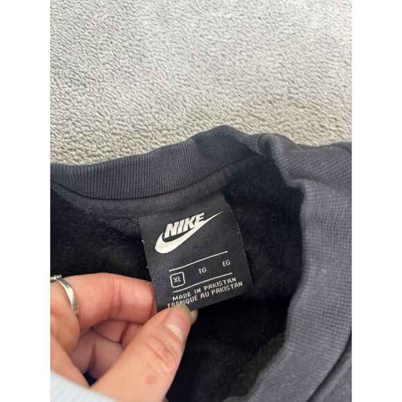 Nike Sportswear Fleece Just Do It Sweatshirt Men's Size XL Black - Picture 4 of 10